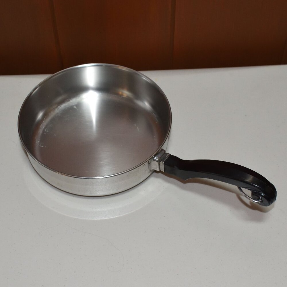 Vintage Farberware 1-Quart (7-inch) Saute Pan Stainless Steel Aluminum Clad